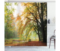 Autumn Forest Peace View Shower Curtain