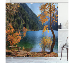 Lake Forest Autumn Tree Shower Curtain