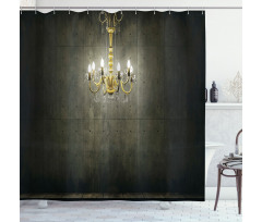 Classic Dark Chandelier Shower Curtain