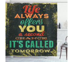 Words Grunge Art Shower Curtain