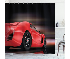 Futuristic Red Sports Shower Curtain