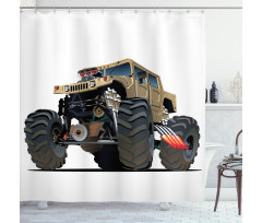 Monster Truck Racing Shower Curtain