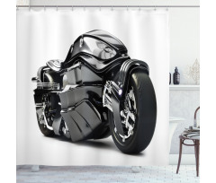 Future Ride Motorcycle Shower Curtain