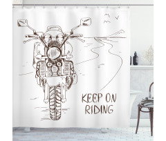 Keep on Riding Shower Curtain