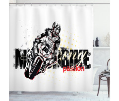 Grungy Race Passion Shower Curtain