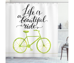 Life is a Bike Ride Shower Curtain
