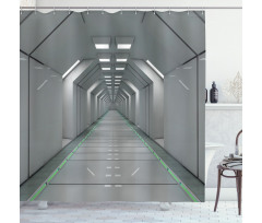 Corridor in Ship Space Shower Curtain