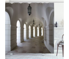 Medieval Art Corridor Shower Curtain