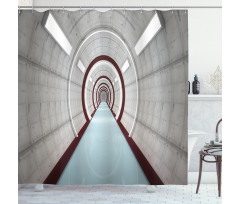 Futuristic Corridor Shower Curtain