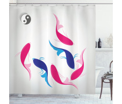 Fish Yin Yang Shower Curtain