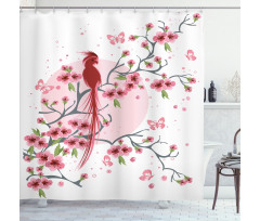 Mythical Phoenix Bird Shower Curtain