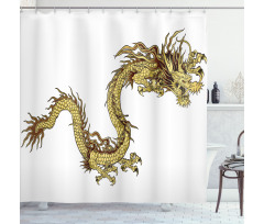 Fire Dragon Astrology Shower Curtain