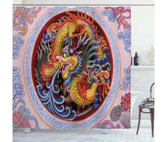 Chinese Dragon Mythical Shower Curtain