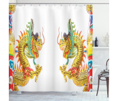 Dragon Oriental Culture Shower Curtain