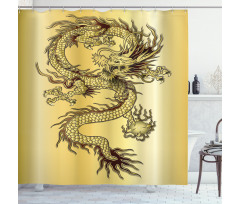 Chinese Eastern Myth Shower Curtain
