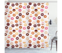 Colorful Yummy Donuts Shower Curtain