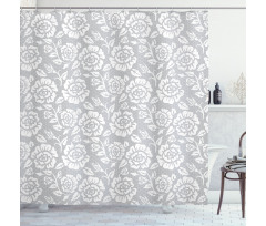 Vintage Style White Roses Shower Curtain