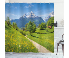 Wild Flowers in Alps Shower Curtain