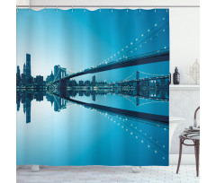 Monochrome American Shower Curtain
