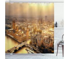 London Aerial Scenery Shower Curtain