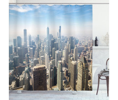 Chicago Aerial View Shower Curtain