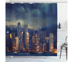 Hong Kong Cityscape Shower Curtain