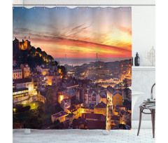 Cityscape of Lisbon Shower Curtain