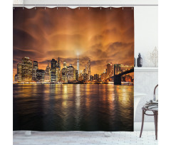 Manhattan at Sunset Shower Curtain