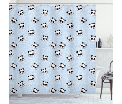 Funny Cartoon Panda Baby Shower Curtain