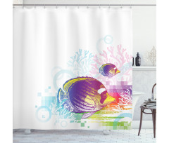 Fish Sea Theme Shower Curtain