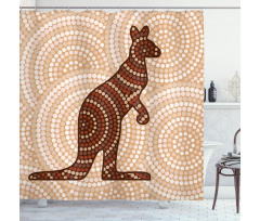 Kangaroo with Dots Shower Curtain