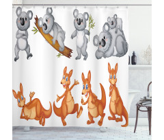 Kangaroos Koalas Shower Curtain
