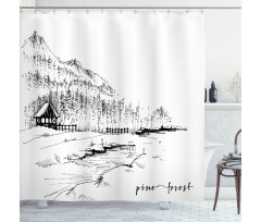 Pine Forest Countryside Shower Curtain