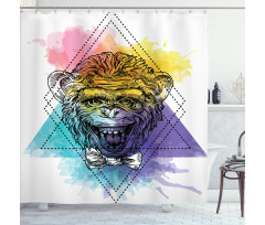 Funny Geometric Shower Curtain