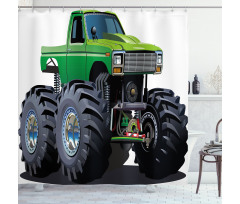 Monster Pickup Truck Shower Curtain