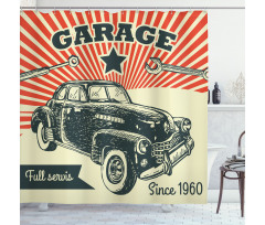 60's Retro Car Pop Art Shower Curtain