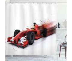 Formula Auto Racing Design Shower Curtain