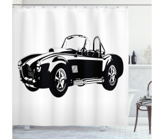 Classic Car Silhouette Shower Curtain