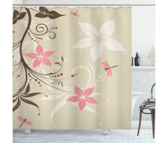 Flying Dragonflies Shower Curtain