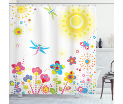 Dandelions Happiness Shower Curtain