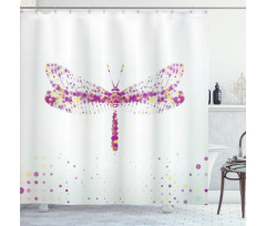 Flying Dragonfly Shower Curtain