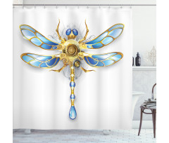 Mechanical Dragonfly Shower Curtain