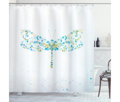 Dragonfly with Dots Shower Curtain