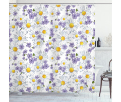 Blossoming Wild Flowers Shower Curtain