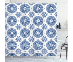 Vintage French Blue Shower Curtain