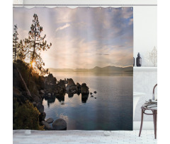 Lake Tahoe at Sunset Shower Curtain