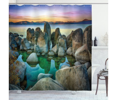 Californian Coastline Shower Curtain