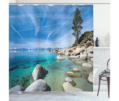 Coastal Tropical Tahoe Shower Curtain