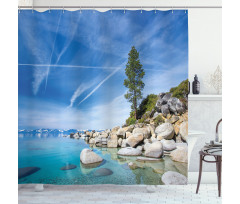 Seascape Lake Tahoe Shower Curtain