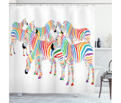 Colorful Animals Shower Curtain